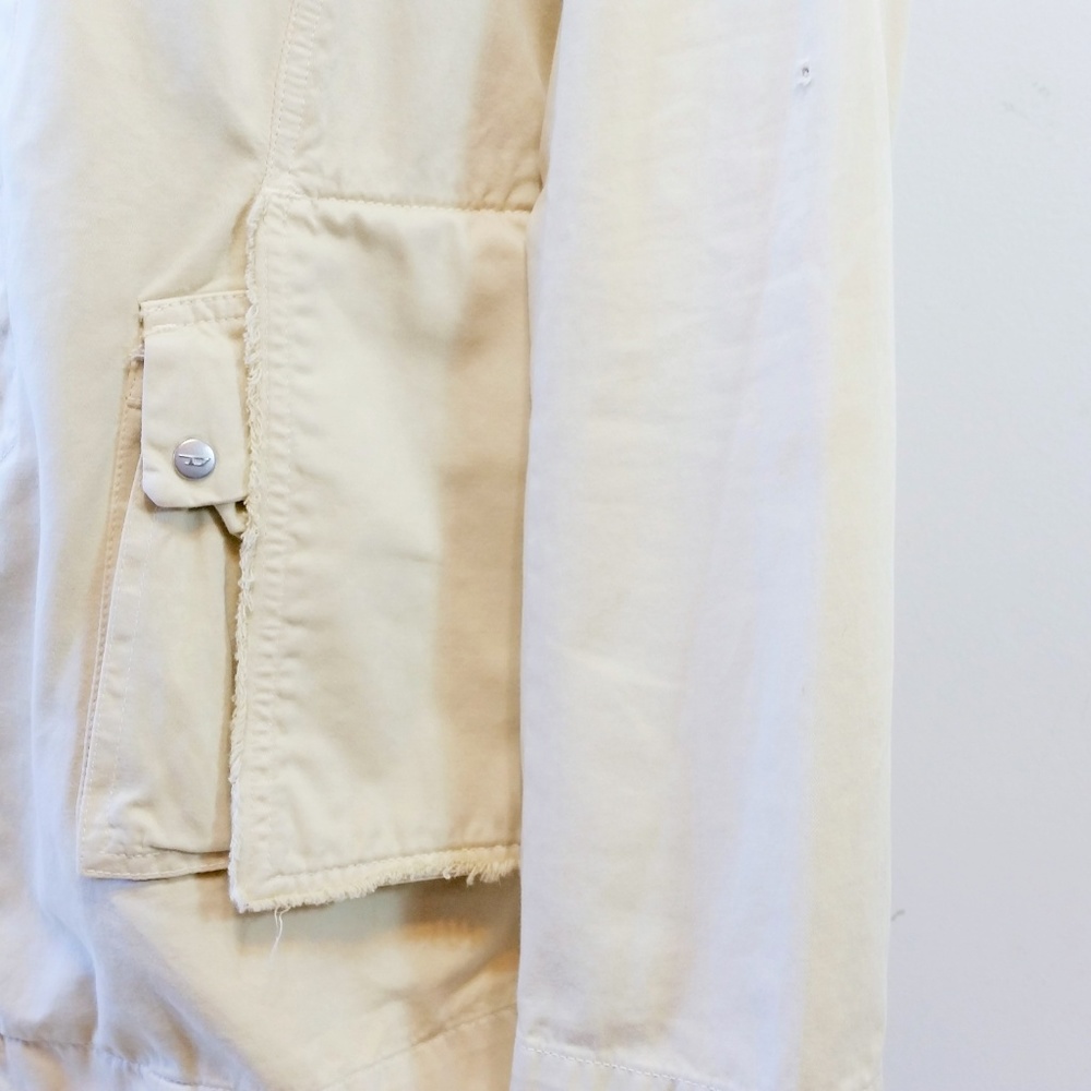 Diesel Cream Utility Jacket Chore Coat Distressed - Picture 5 of 8
